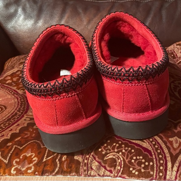 ***SOLD**UGG Tasman Mens Size 12 Samba Red Suede Comfort Slip On - Picture 4 of 14